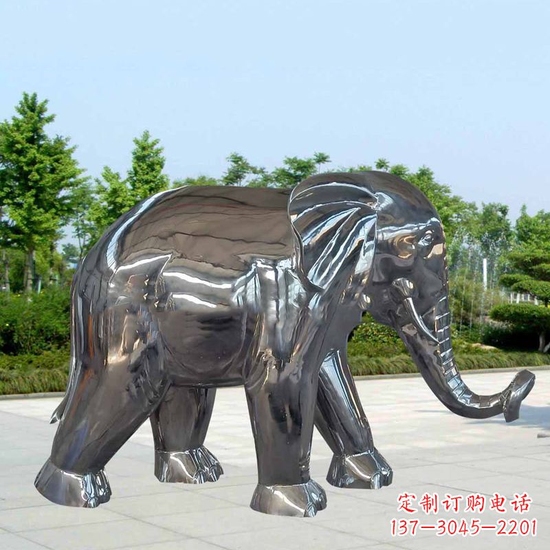 淄博镜面不锈钢大象雕塑,令人惊叹的艺术品
