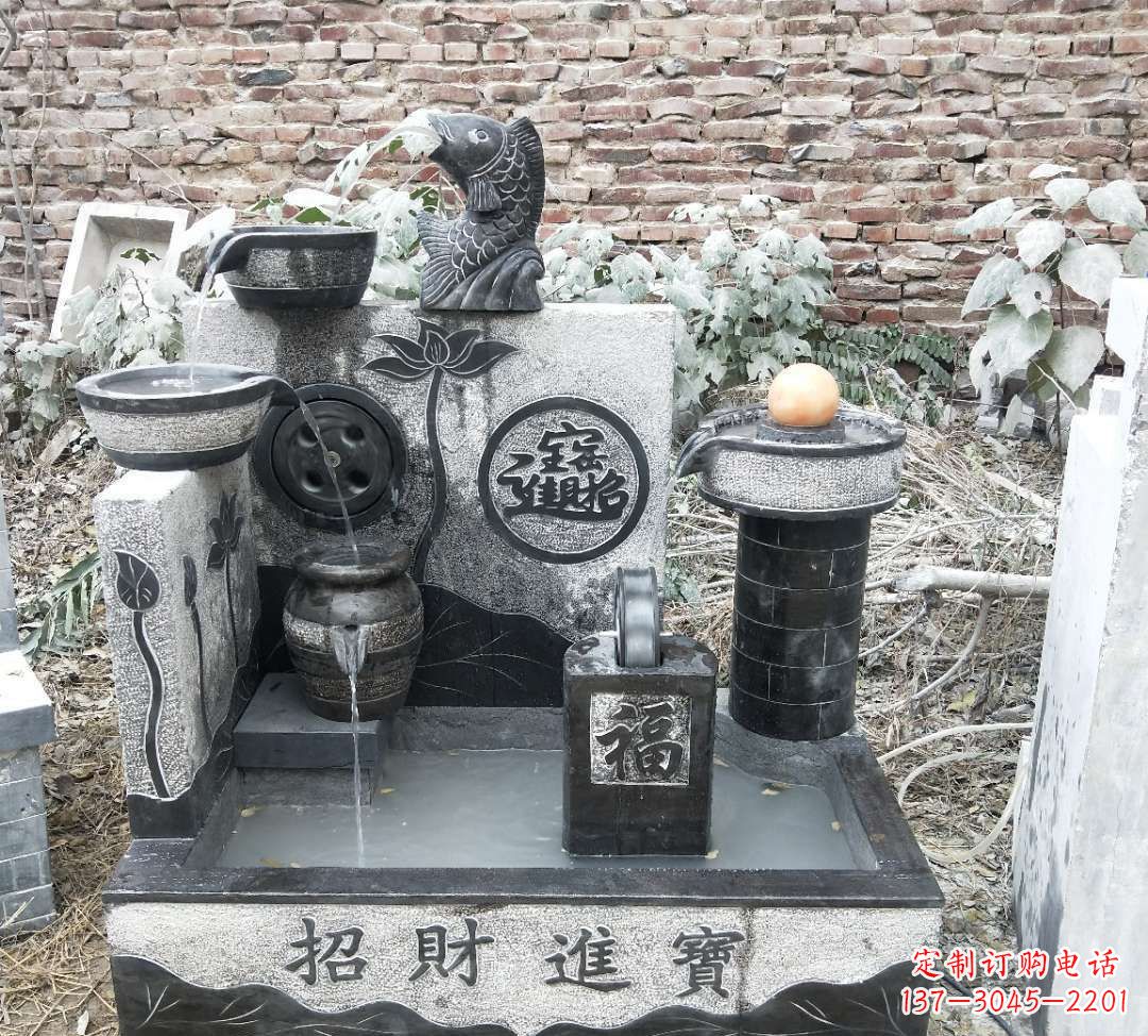 淄博领雕水池雕塑:定制你的招财水池