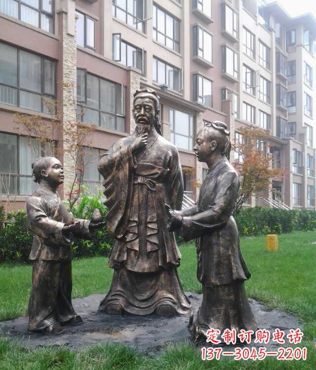 淄博孔融让梨古代人物雕塑