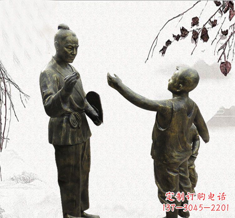 淄博孔融让梨铜雕,专业定制高品质