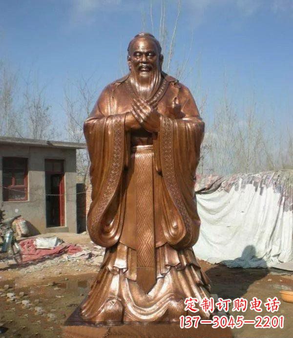 淄博精致铸造——领雕塑出品的孔子铜雕