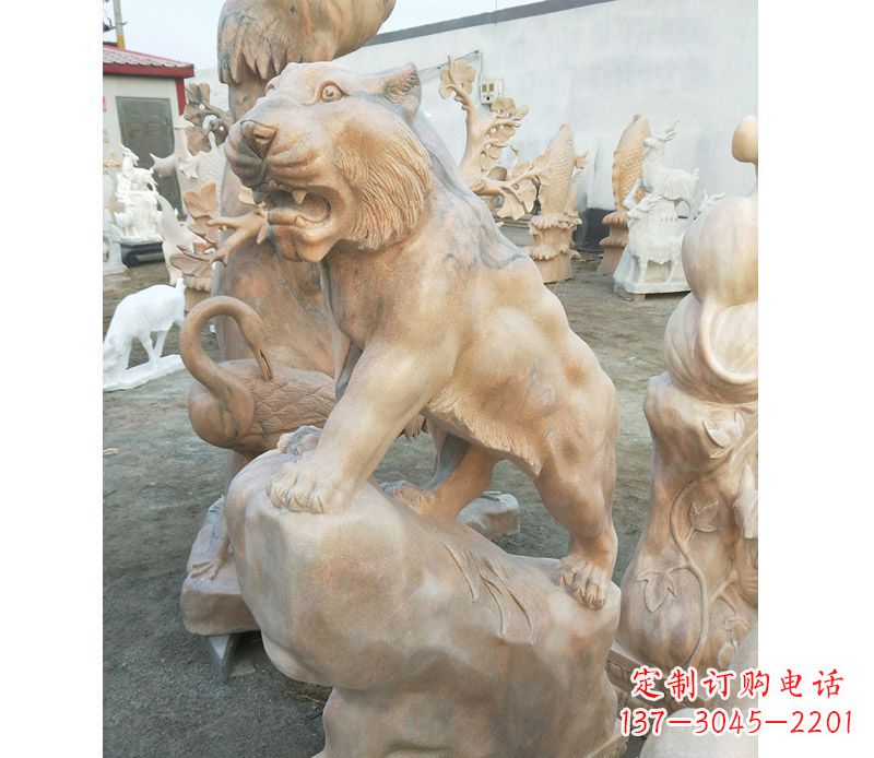 淄博高端石雕老虎,让你的公园里更加精彩