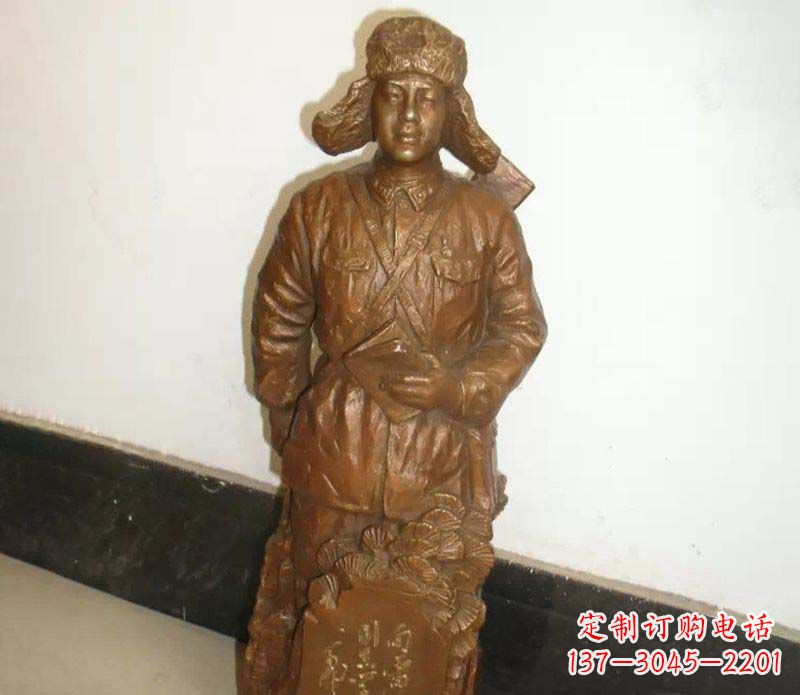 淄博纪念雷锋的精美铜雕