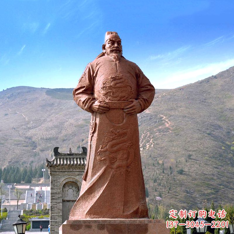 淄博李世民砂岩石雕塑像