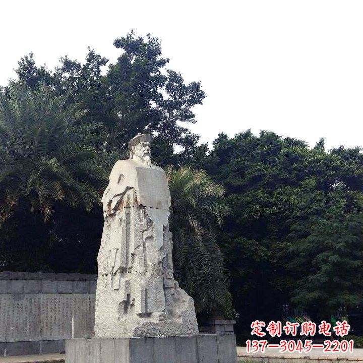 淄博林则徐石雕塑,融合古典韵味与现代气息