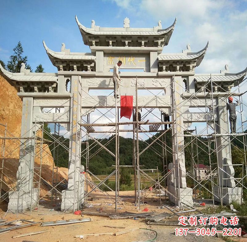 淄博临高石雕牌坊公园,让您找到最好的牌坊雕塑