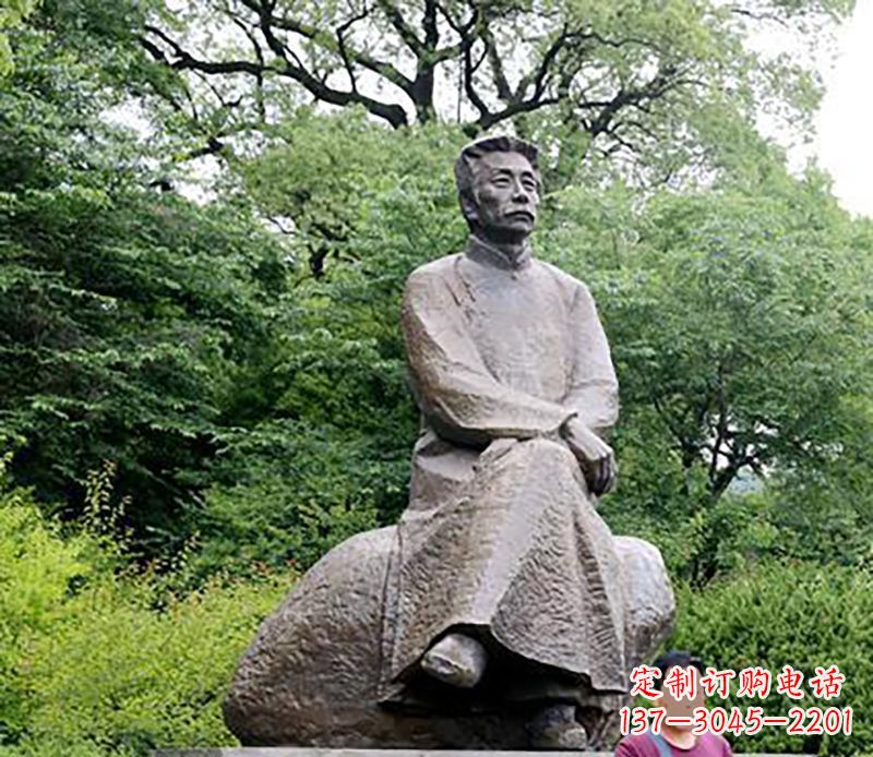 淄博倾情打造鲁迅公园手工雕塑