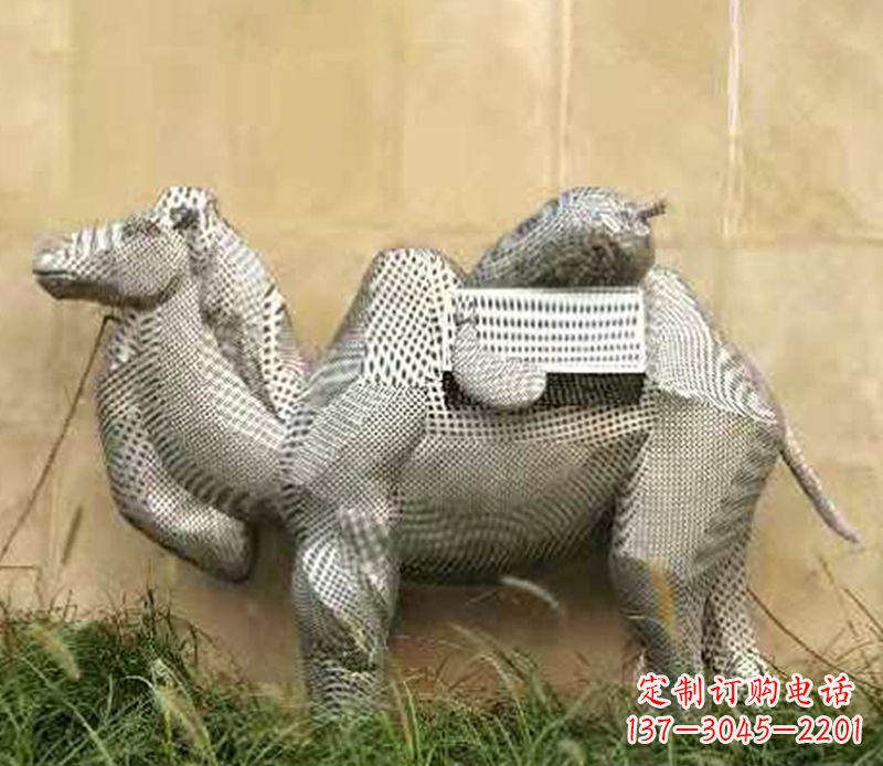 淄博骆驼不锈钢户外雕塑