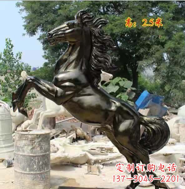 淄博马到成功铜雕 (2)