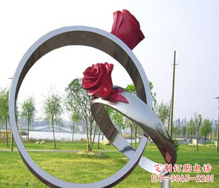 淄博不锈钢戒指雕塑展示