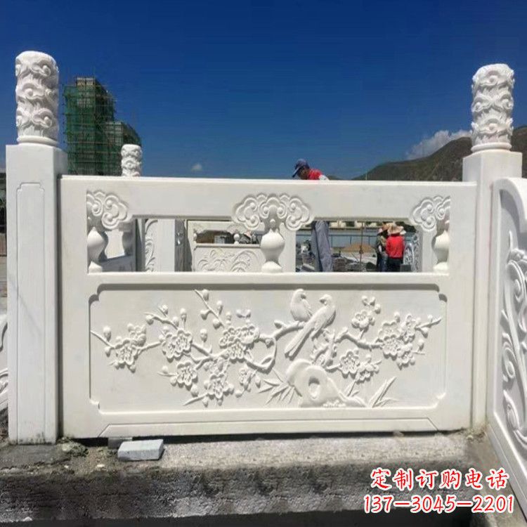 淄博梅花石雕栏板