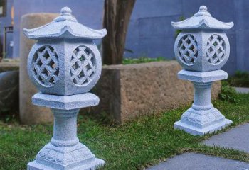 淄博花岗岩石灯笼雕塑——点缀家园，照亮晚宴