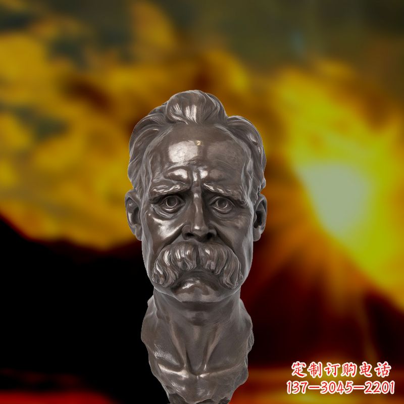 淄博尼采铜雕头像