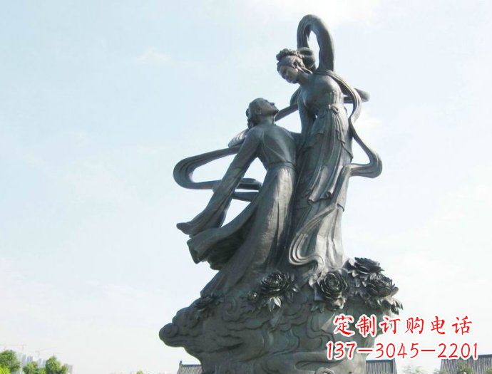 淄博牛郎织女广场景观铜雕