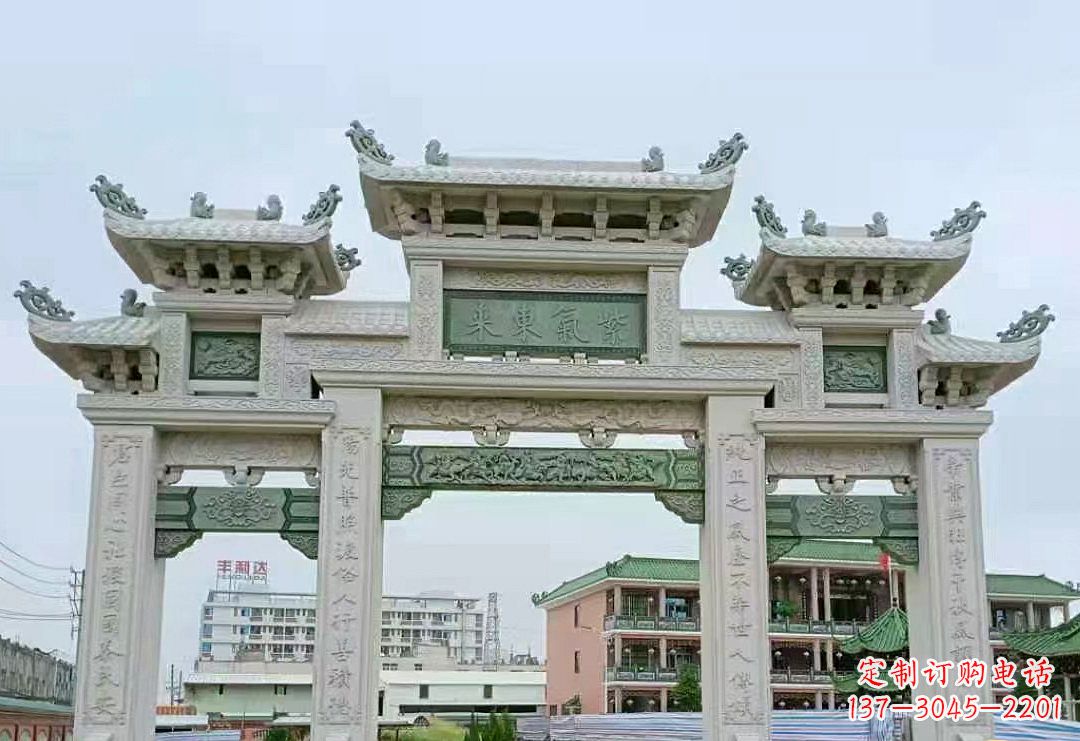 淄博精美的牌楼石雕雕塑