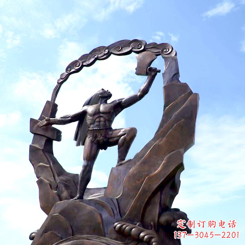 淄博传承神话,展现气势—盘古大型景观雕塑