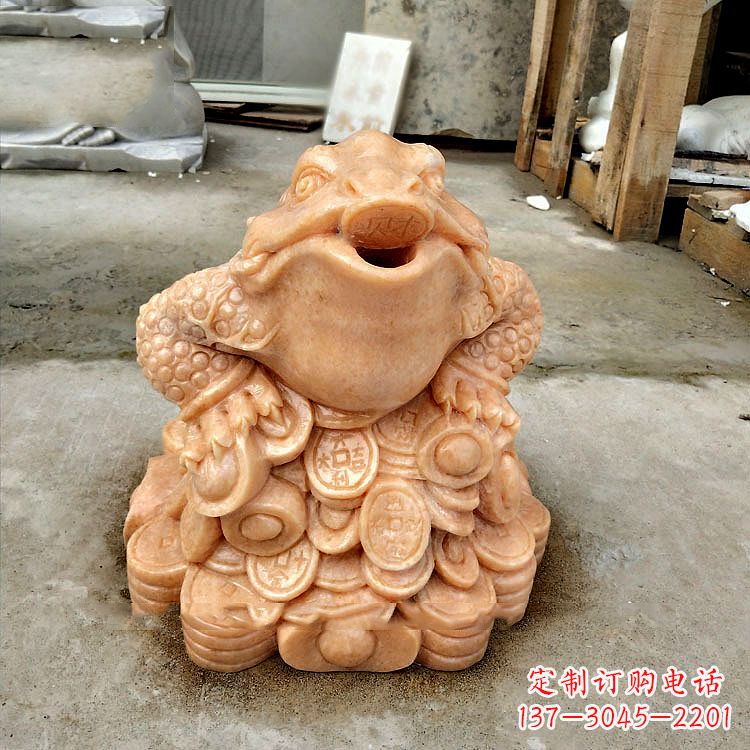 淄博喷水金蟾水池喷泉水景动物雕塑
