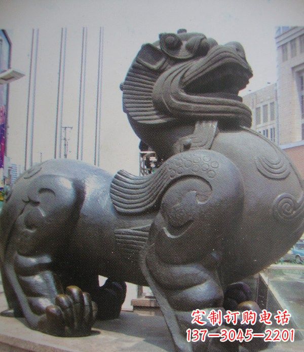 淄博中领雕塑:精致貔貅古代神兽铜雕