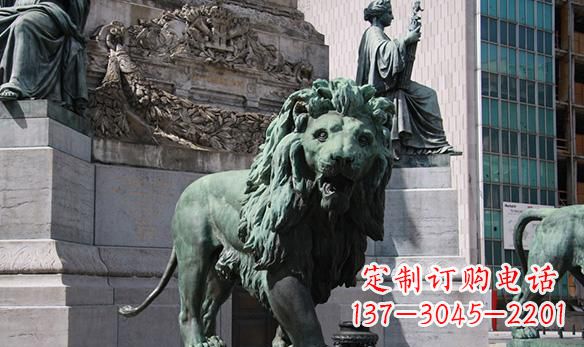 淄博青铜狮子摆件