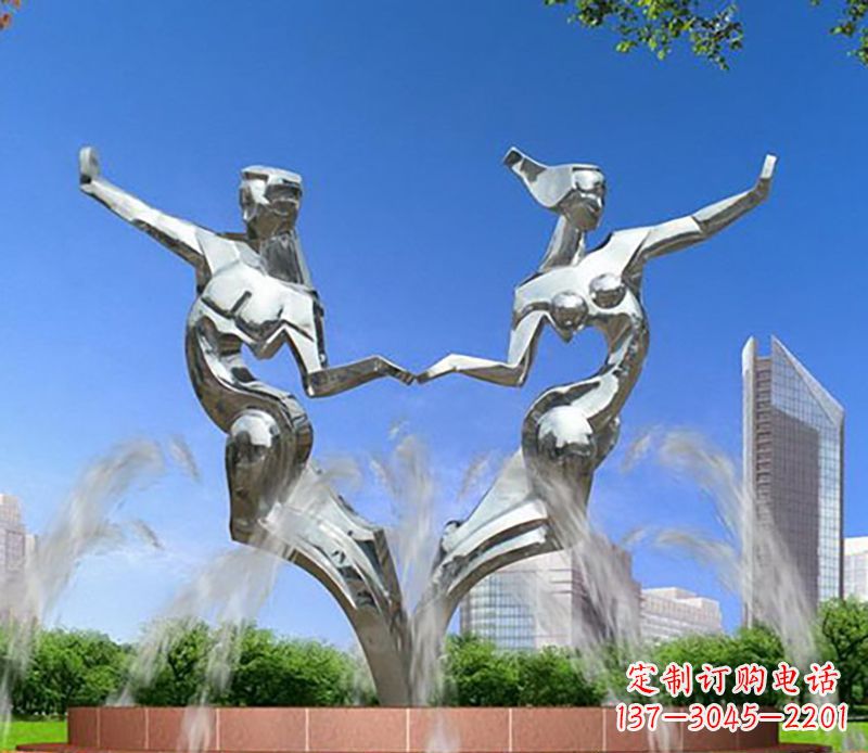 淄博情侣跳舞不锈钢抽象人物