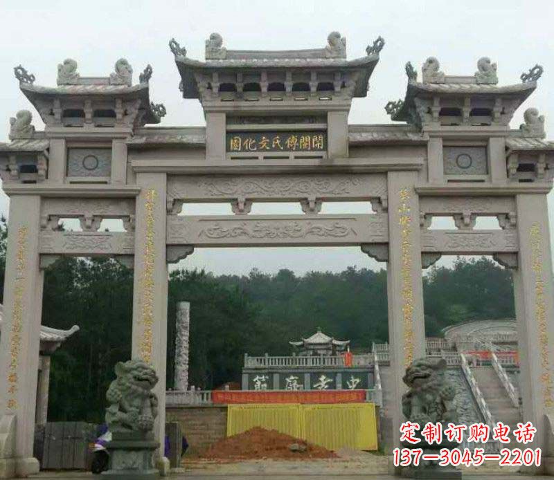 淄博中领雕塑：顶级大理石牌坊石雕