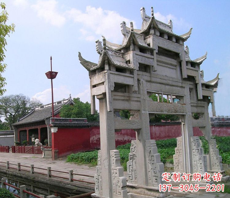 淄博专业大型牌坊石雕制作
