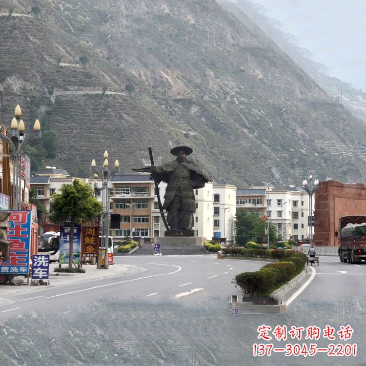 淄博上古名人著名君王大禹城市街道景观雕像