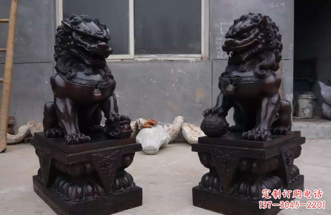淄博中领雕塑狮子雕塑,超精致的铜雕艺术