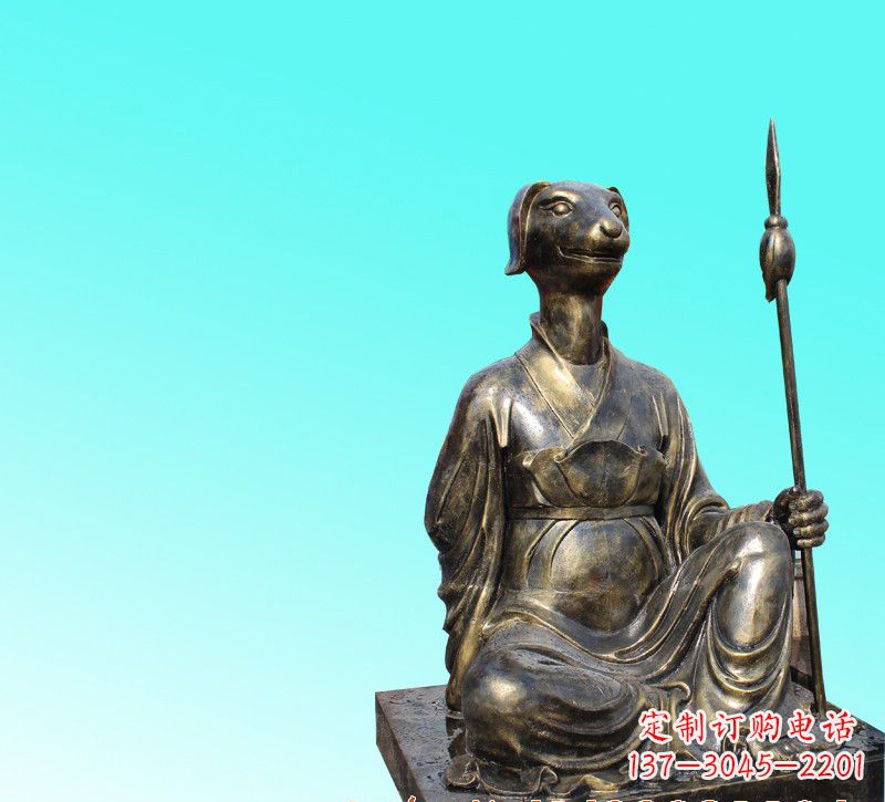 淄博精美十二生肖坐式铜雕