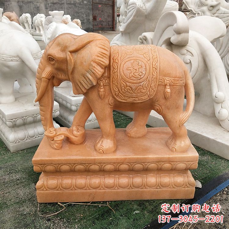 淄博立柱大象雕塑,集美观和实用于一体