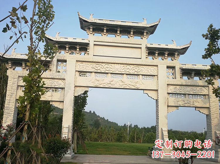 淄博石雕的牌坊