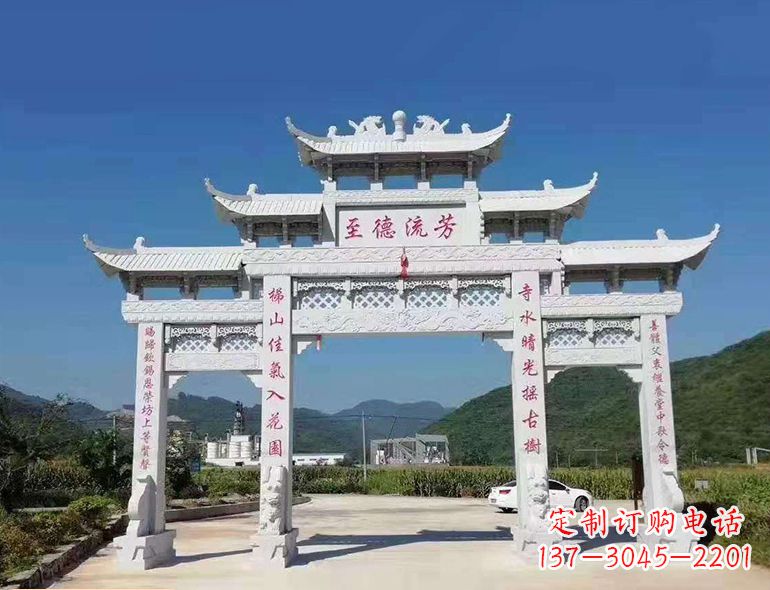 淄博匠心制作,精致牌坊雕塑