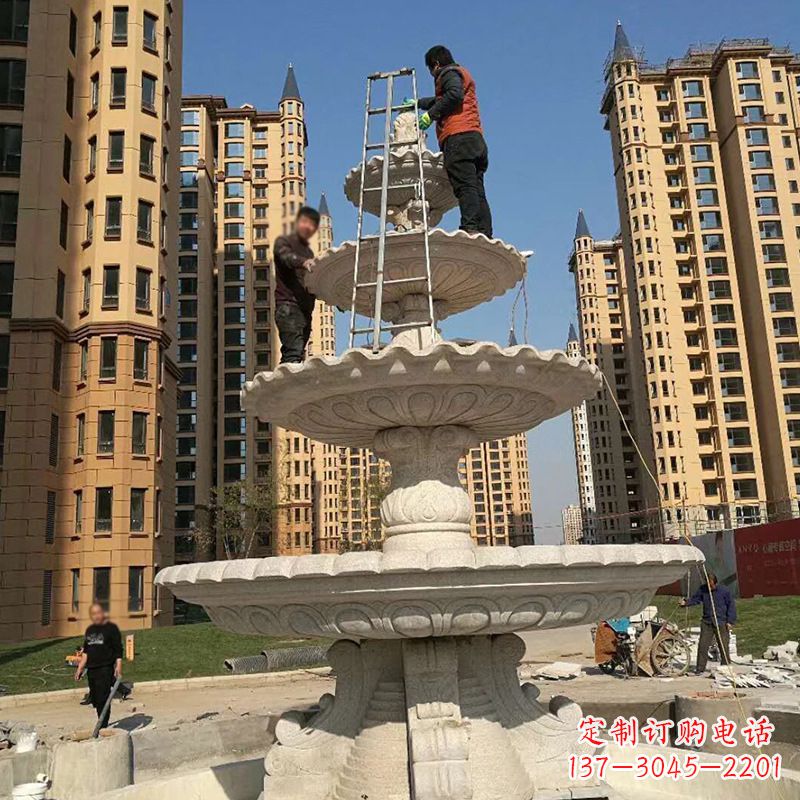 淄博石雕九龙喷泉