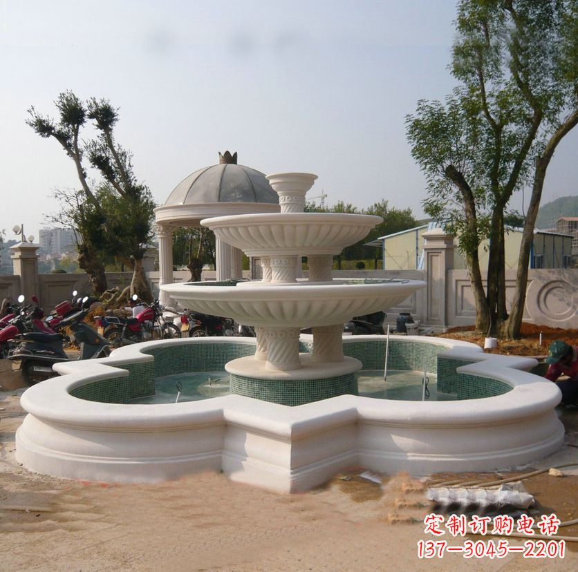 淄博石雕喷泉:源源不绝的悠然美景