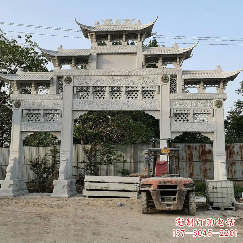 淄博石雕牌坊楼兰雕塑产品介绍:
