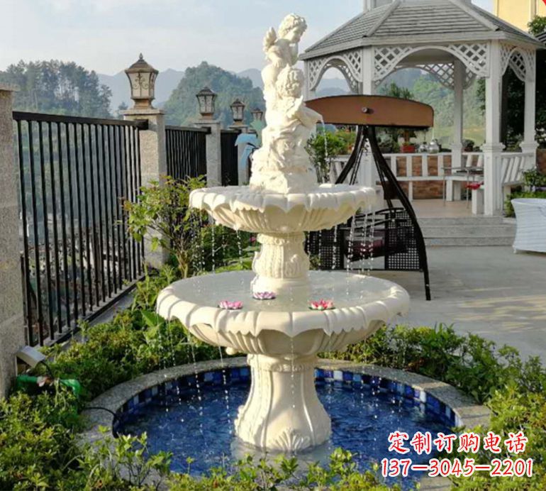 淄博石雕喷泉水池-精致定制