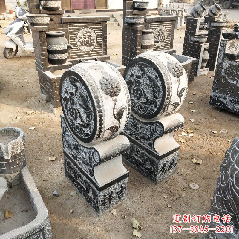 淄博石雕青石门墩雕塑