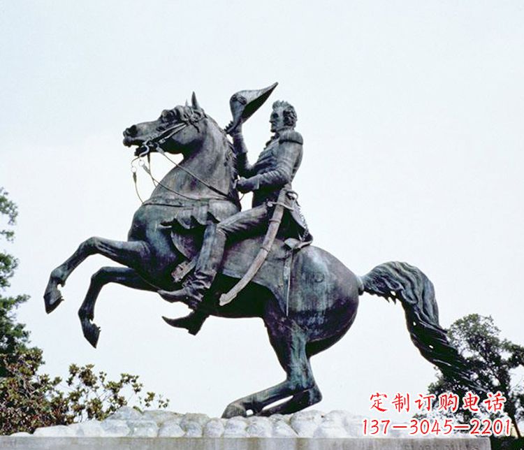 淄博石雕西方骑马人物雕塑
