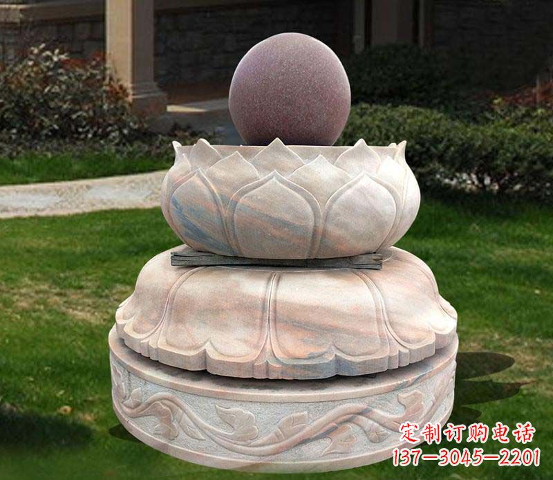 淄博石雕小区风水球雕塑