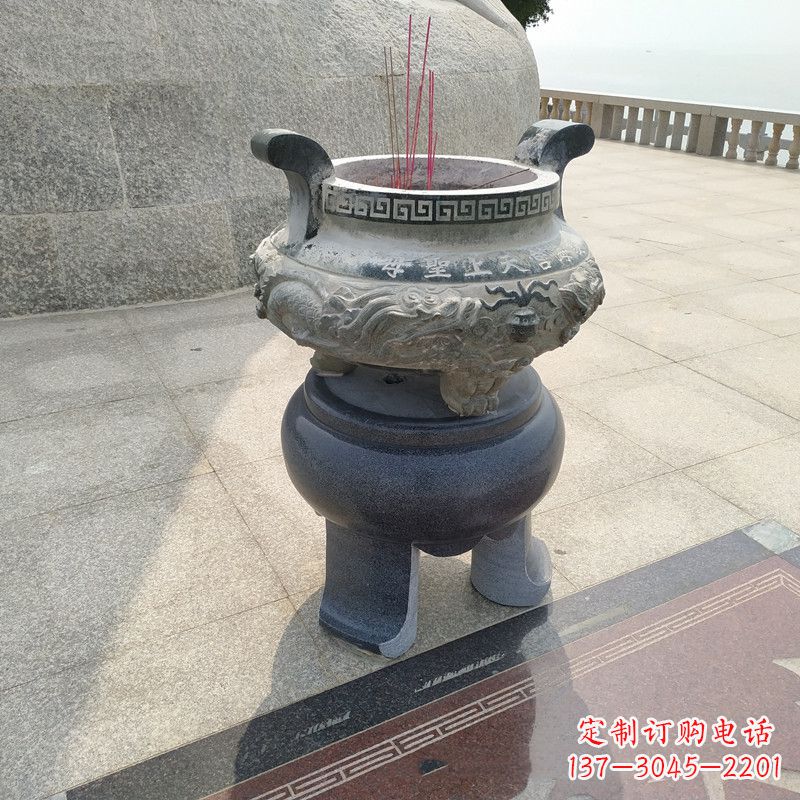 淄博石雕圆香炉