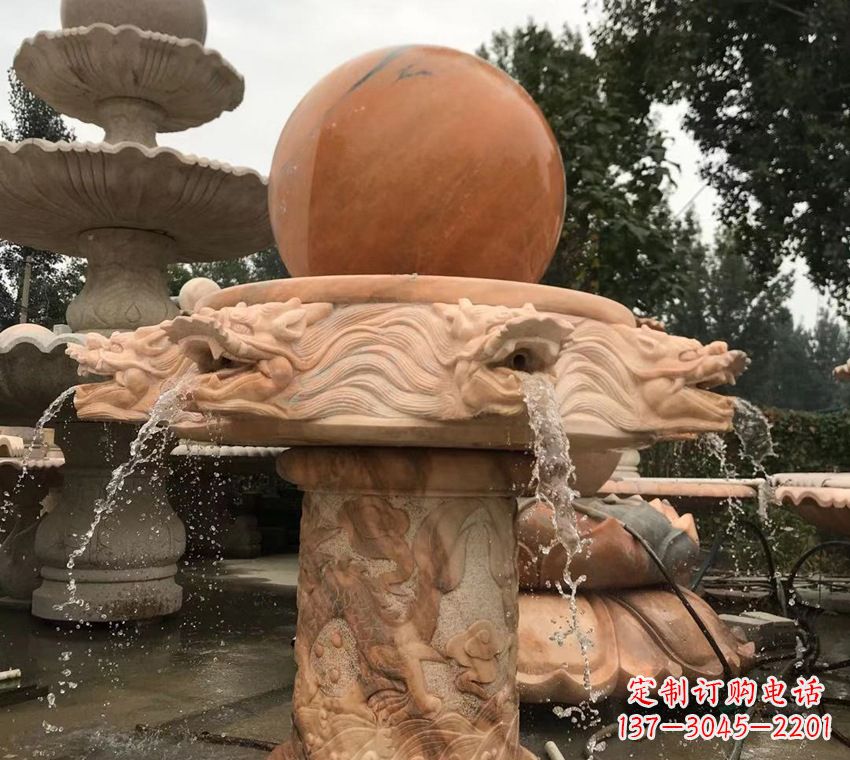 淄博石雕自然流水喷泉
