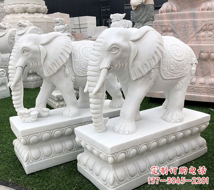 淄博石浮雕大象