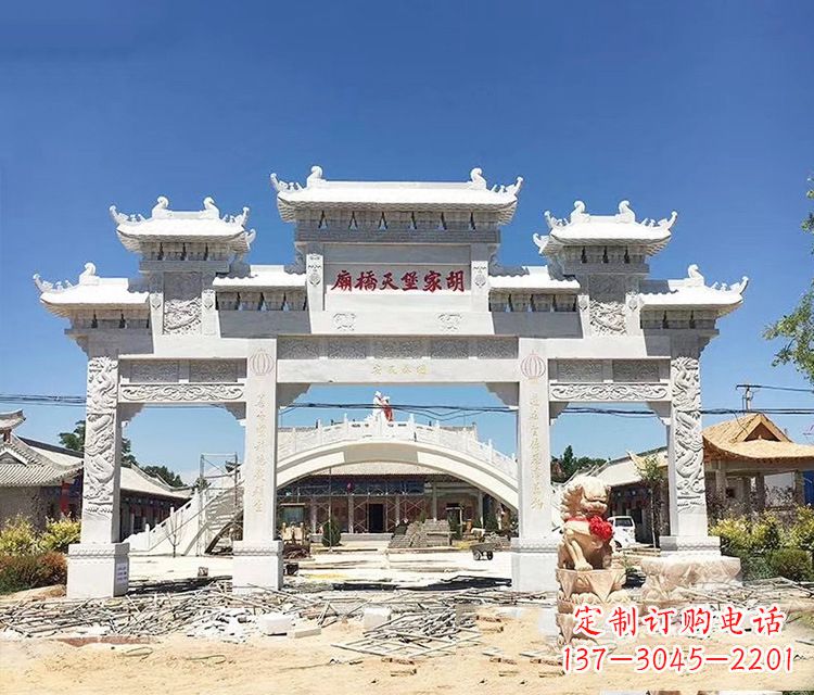 淄博石牌坊的雕刻