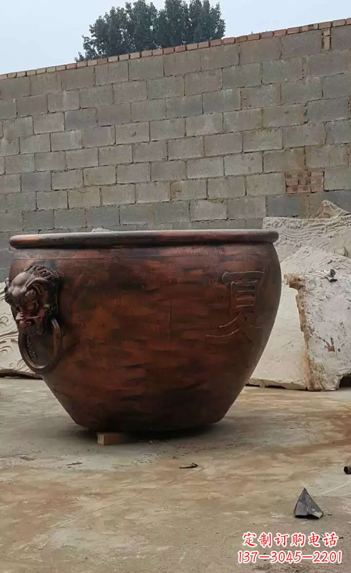 淄博水缸铜雕