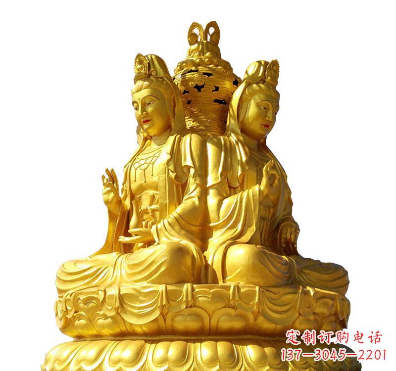 淄博四面观音菩萨铜像