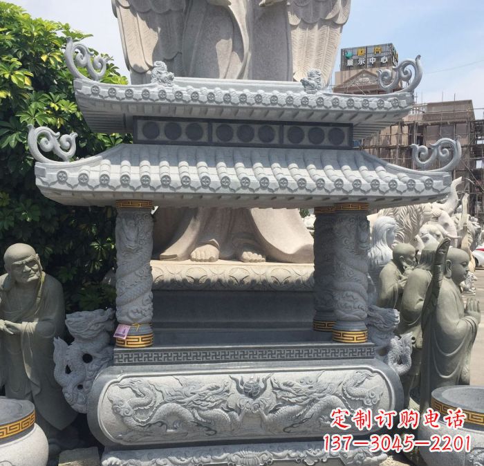 淄博寺庙景观仿古香炉石雕 (2)