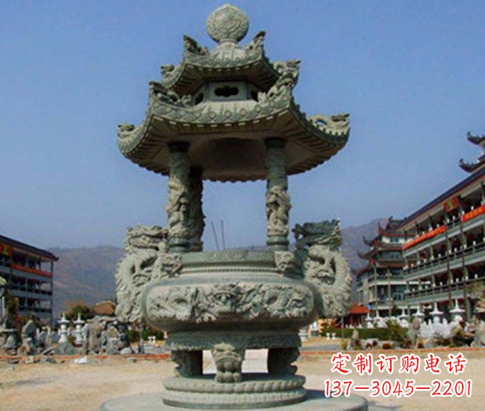 淄博寺庙景观仿古石香炉