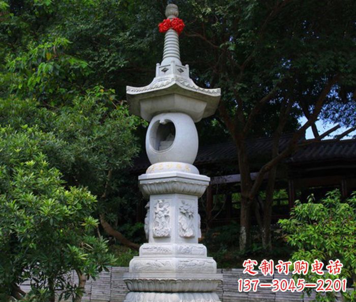 淄博寺庙景观舍利塔石雕 (2)