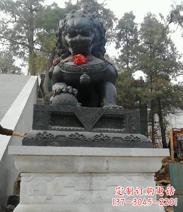 淄博寺庙狮子铜狮子雕塑