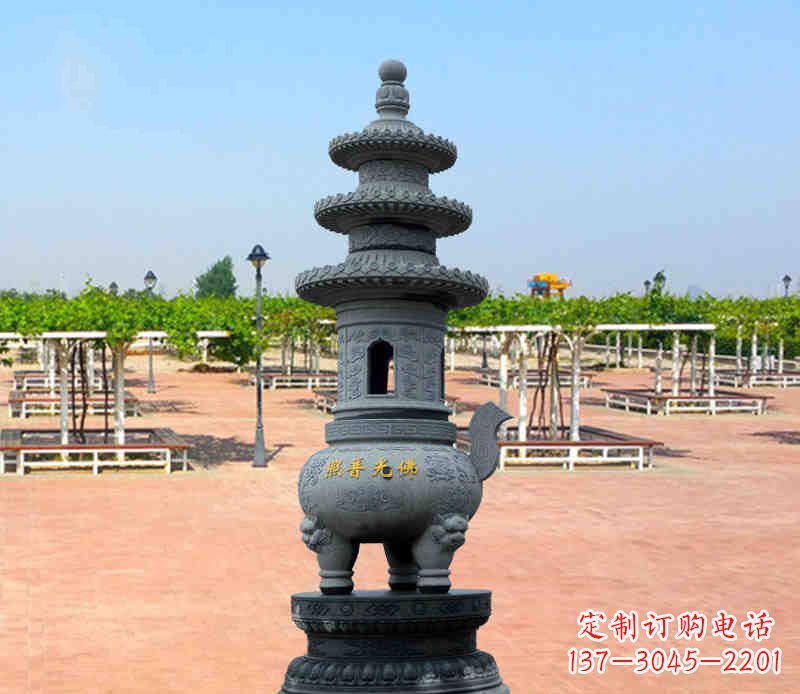淄博寺庙塔铜雕香炉